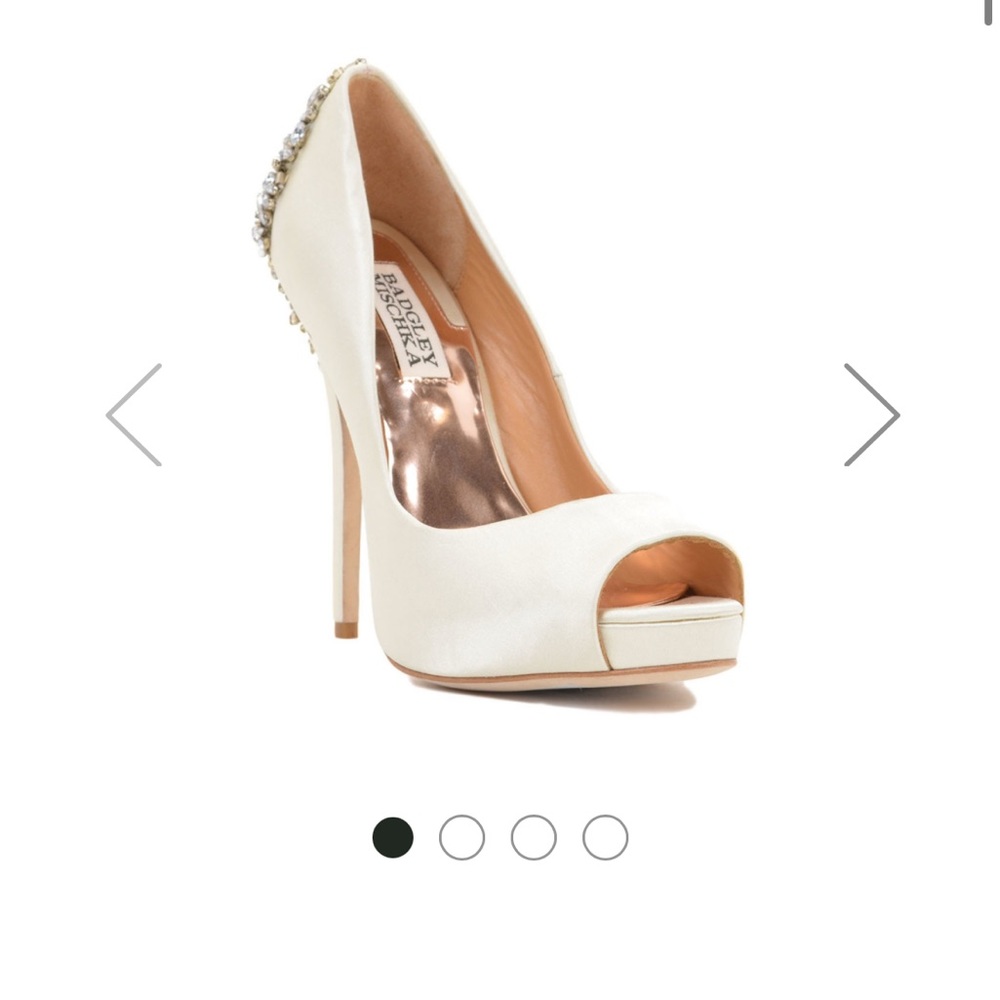 Badgley Mischka Kiara Embellished Peep-toe Pump